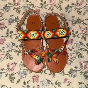 Colorful Beaded Sandals - women’s 7.5